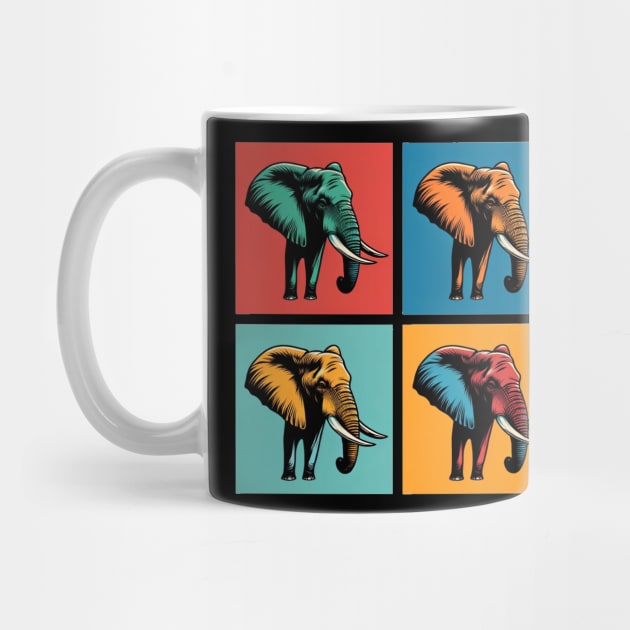 Vibrant Pop Art Elephant T-Shirt - Wear Art on Your Sleeve! by PawPopArt